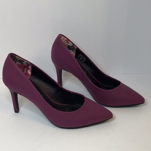 Kelly & Katie Shoes - KELLY & KATIE ASTIVIA DARK PURPLE POINTY TOE HEELS SHOES SZ 7.5